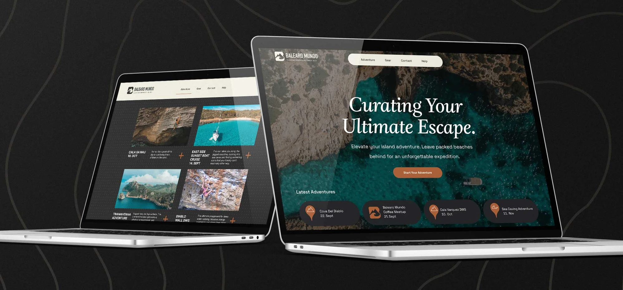 Balearo Mundo website mockup
